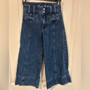 GAP Kids Denim Wide-Leg Pants Kids size 6 slim fit